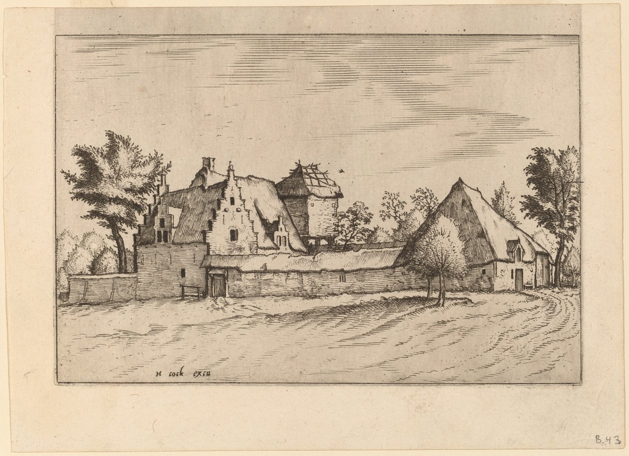 Gårdar i en domstol av Johannes van Doetechum, the Elder and Lucas