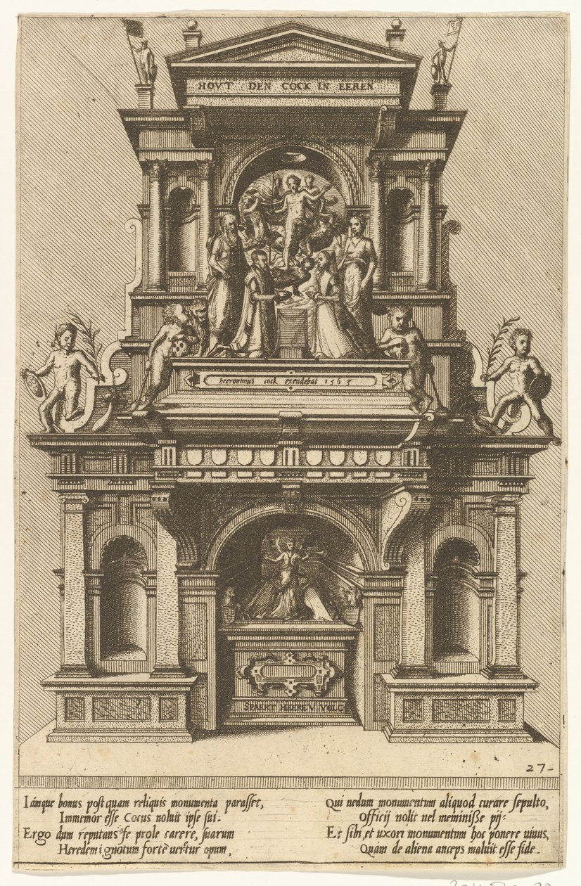 Cœnotaphiorum 27, 1563. Skapare: Johannes van Doetecum I, Lucas van Doetecum. av Johannes and Lucas van Doetecum