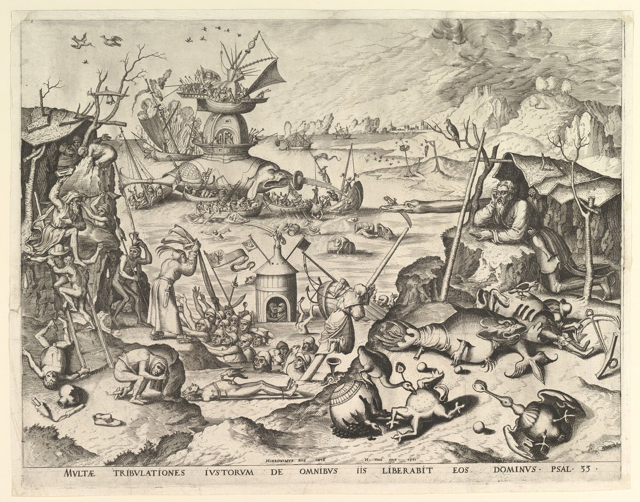 Frestelsen av den helige Antonius.n.d. Skapare: Johannes van Doetecum I, Lucas van Doetecum. av Johannes and Lucas van Doetecum