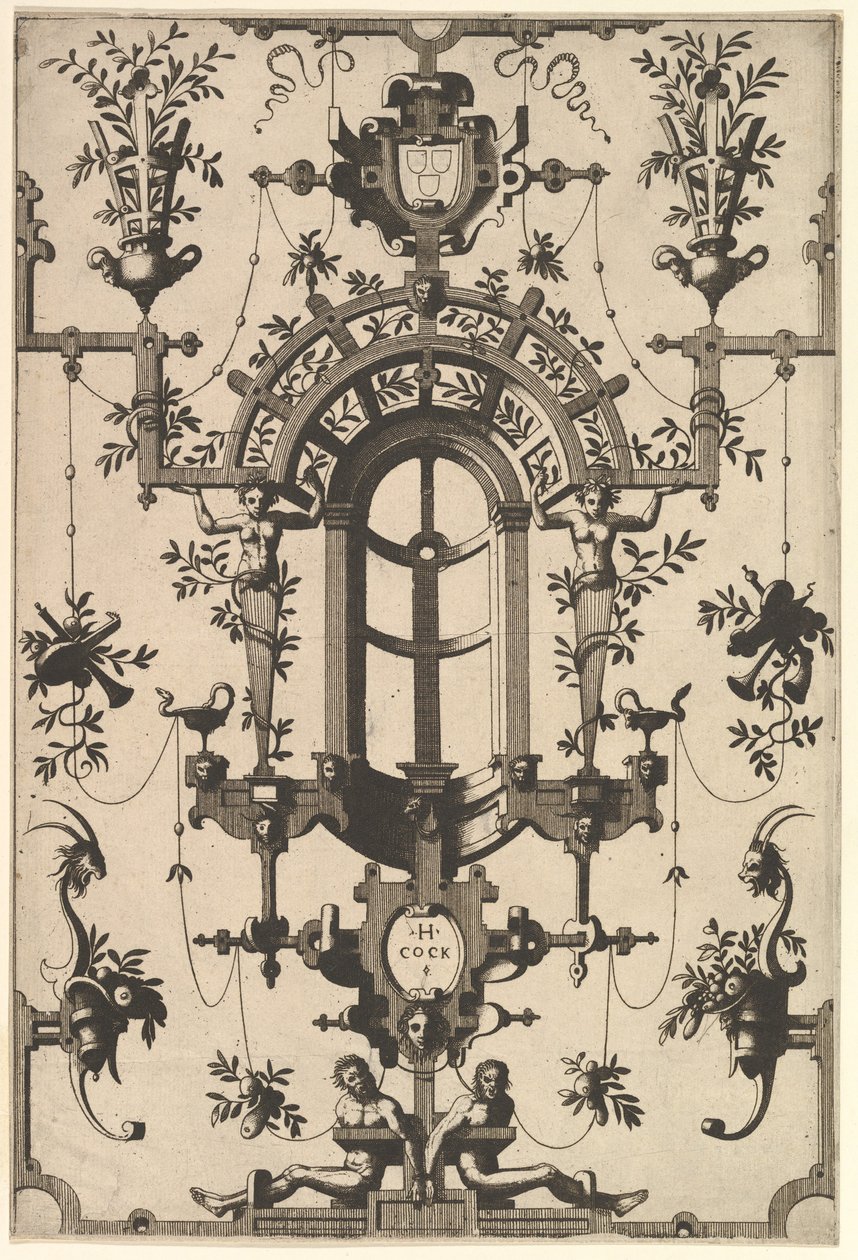 Modern grotesk med remmar, 1554. av Johannes van Doetecum I