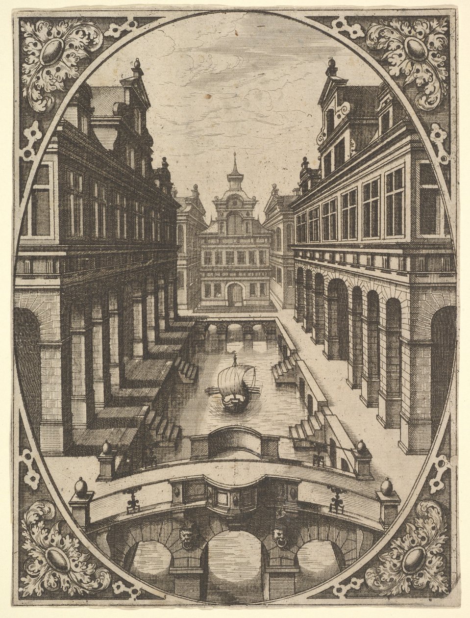 Tallrik från Scenographiae..., ca. 1560. av Johannes van Doetecum I