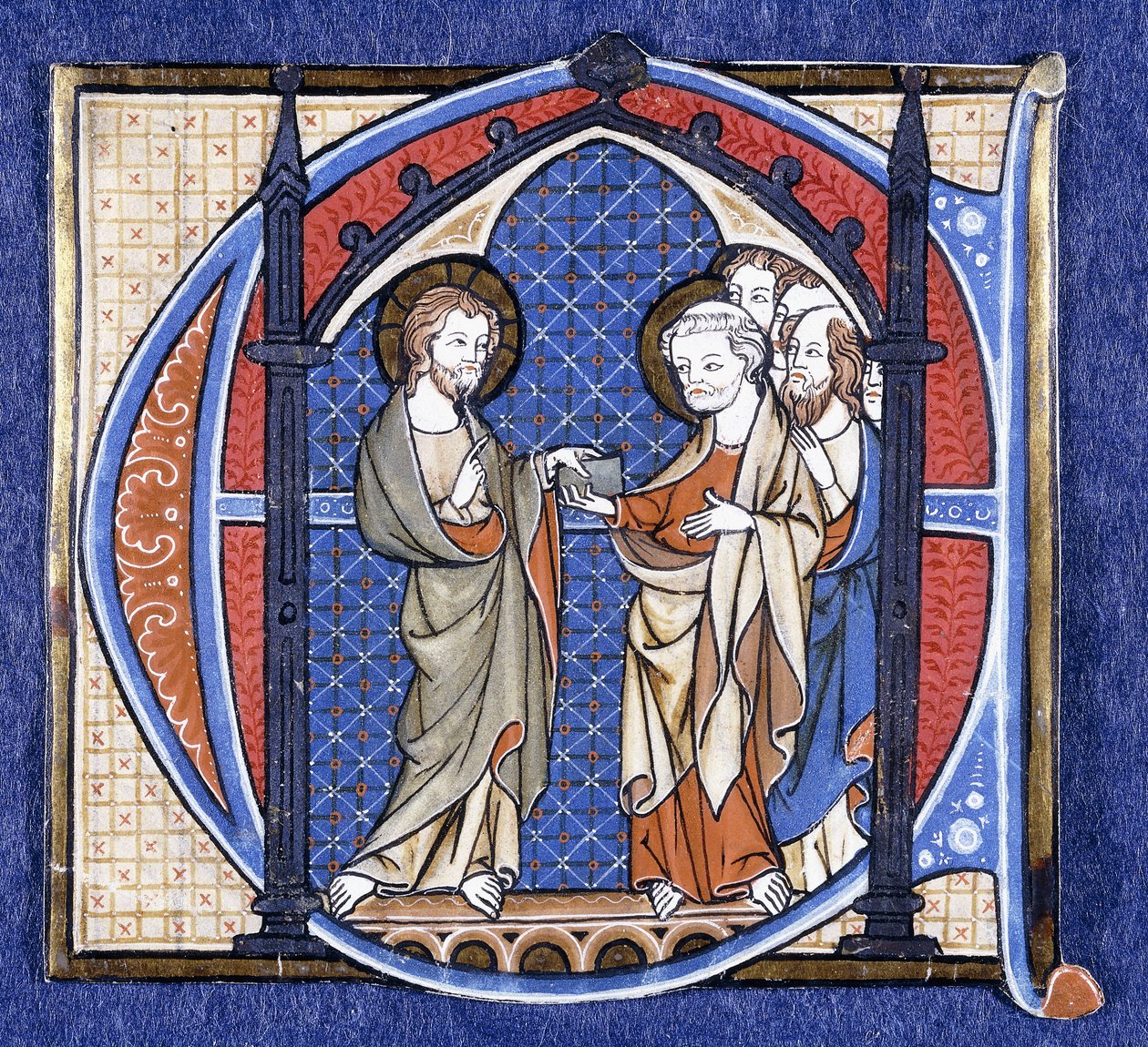 Kristus presenterar uppdraget för Peter, c.1320 av Johannes von Valkenburg