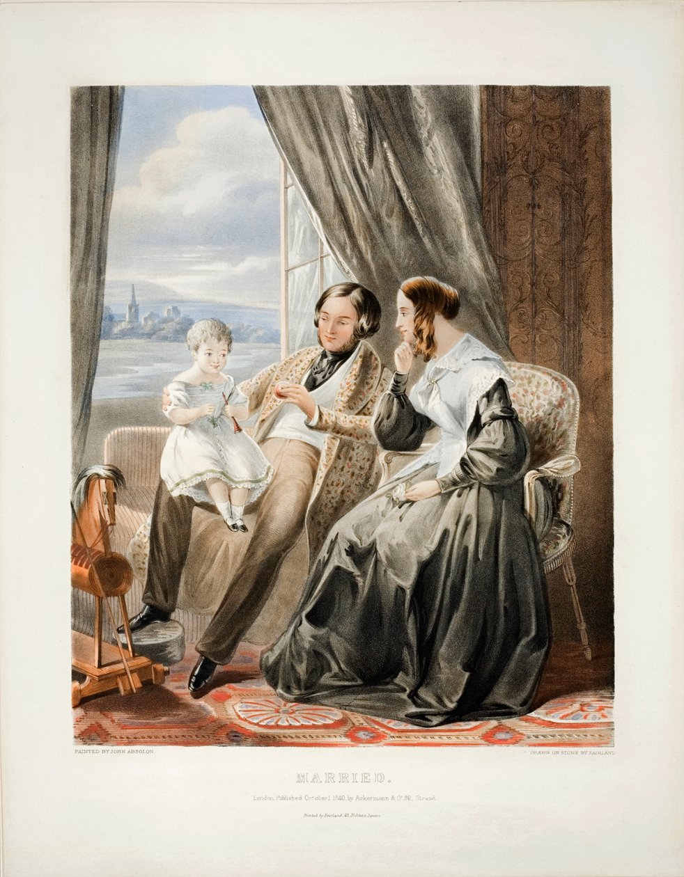 Gift, litho av Thomas Fairland (1804-52), utgiven av Ackermann and Co., 1840 av John Absolon