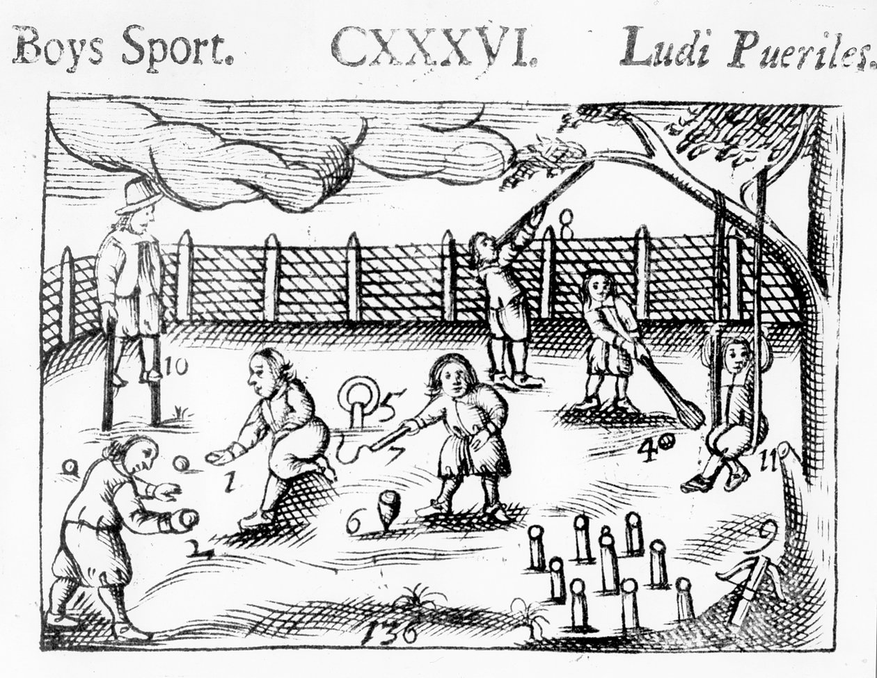 Pojksport från Orbis Sensualium Pictus, 1658 av John Amos Comenius