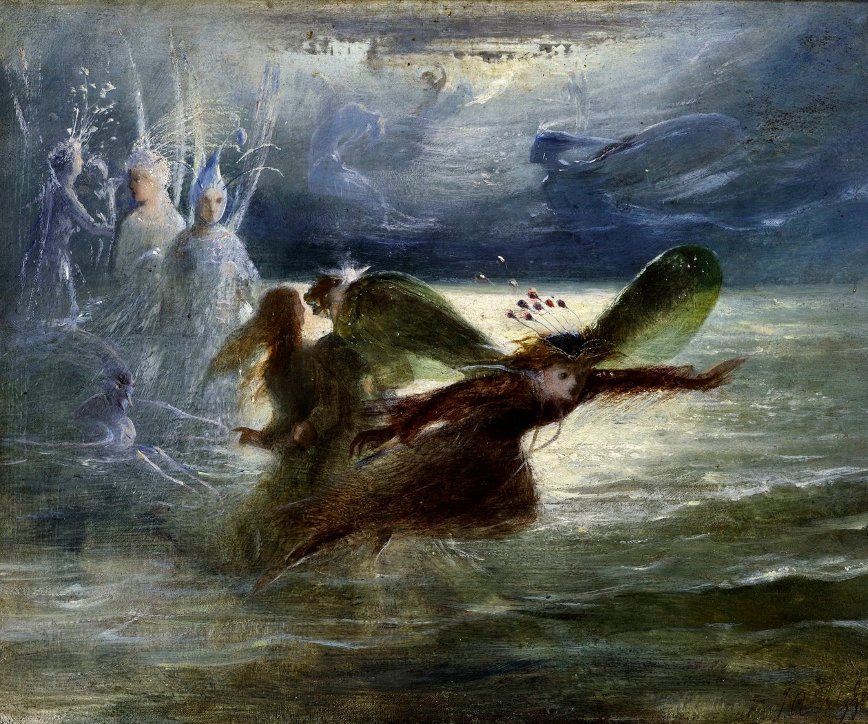 Sea Sprites, ca 1870 av John Anster Fitzgerald