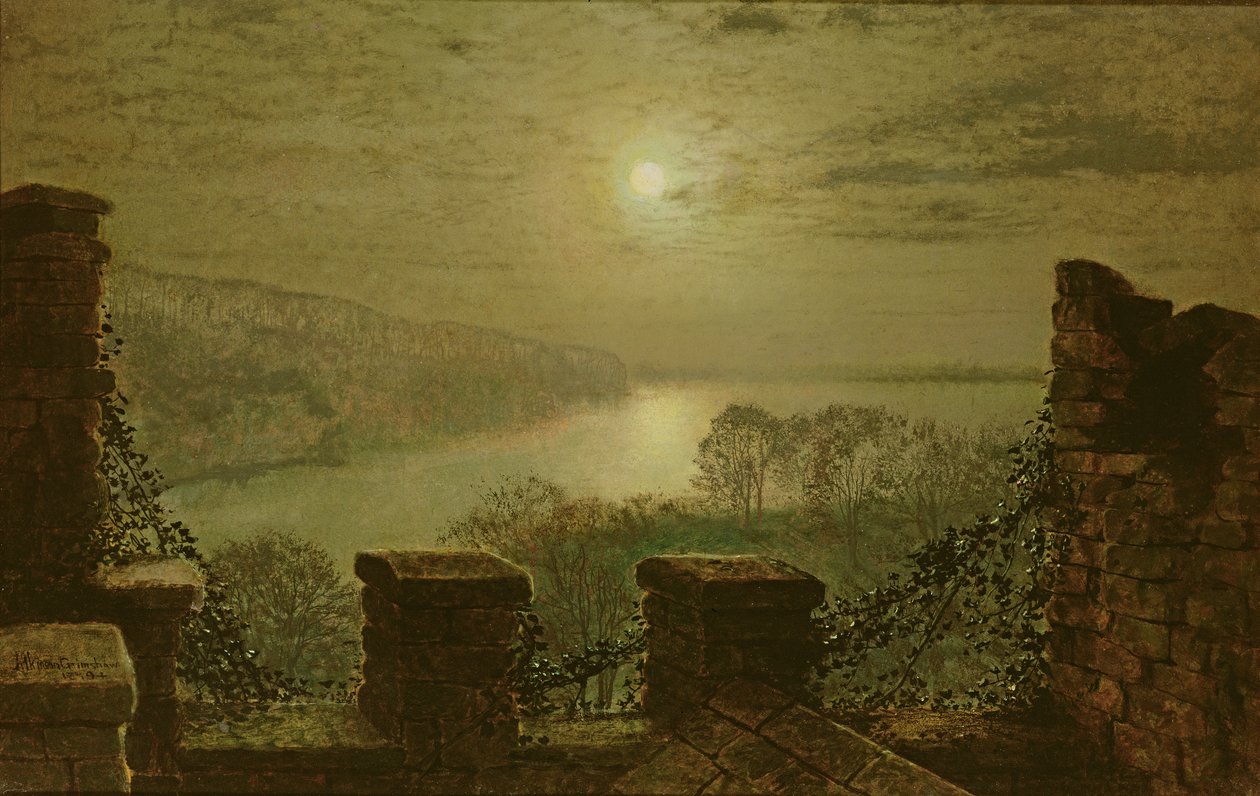 Roundhay Park från slottet, 1879 av John Atkinson Grimshaw