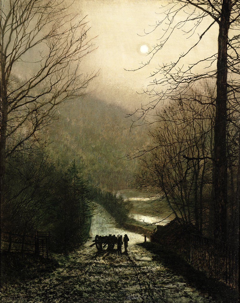 Timmervagnen av John Atkinson Grimshaw