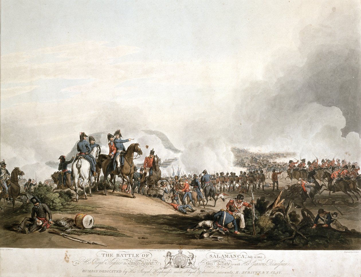 Slaget vid Salamanca den 22 juli 1812, graverad av G. Lewis, publicerad 1813 (akvatint) av John Augustus Atkinson