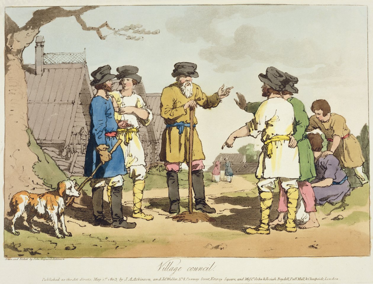 Byrådet, etsat av konstnären, publicerat 1803 av John Augustus Atkinson