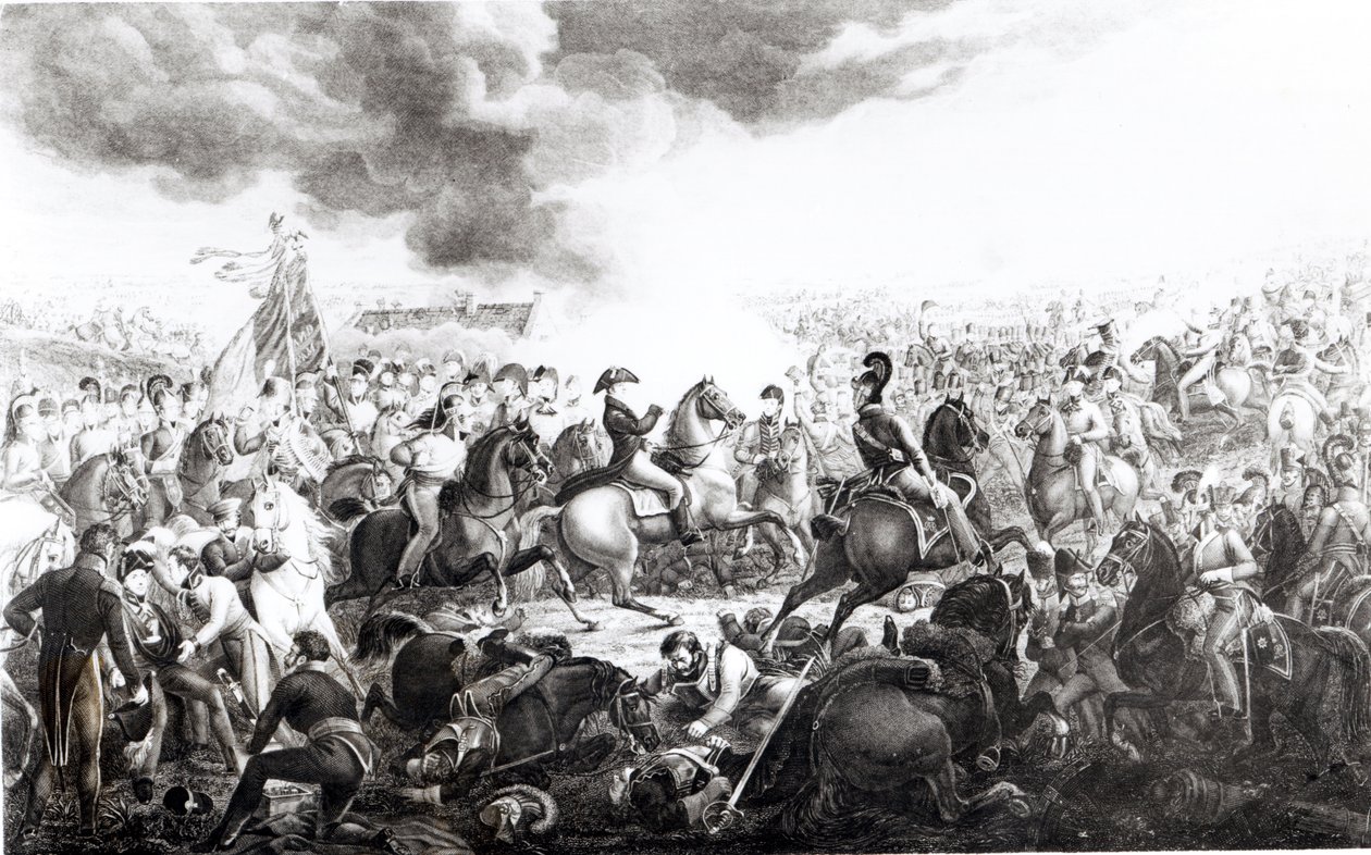 Wellington i slaget vid Waterloo, 18 juni 1815 av John Augustus Atkinson