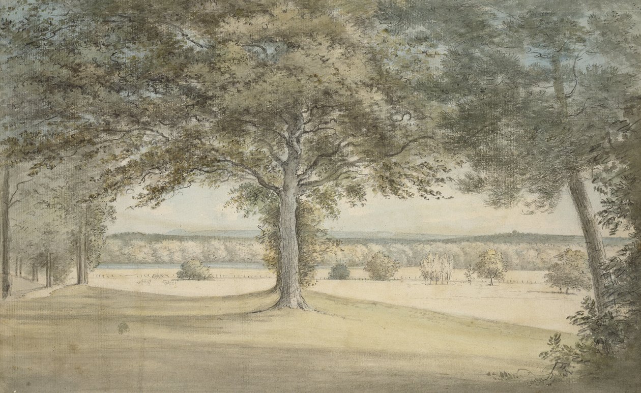 Kirtlington Park, 9 oktober 1783 (akvarell över grafit, på papper) av John Baptist Malchair