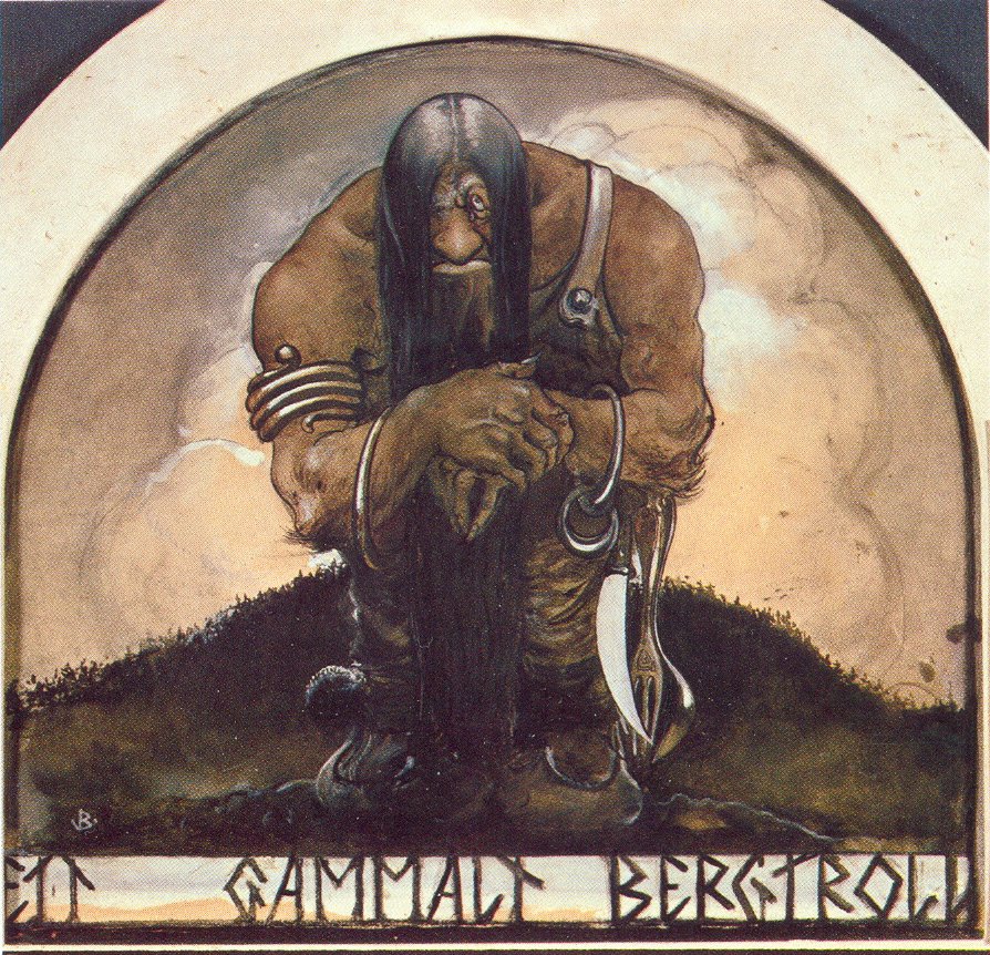 An old mountain troll av John Bauer