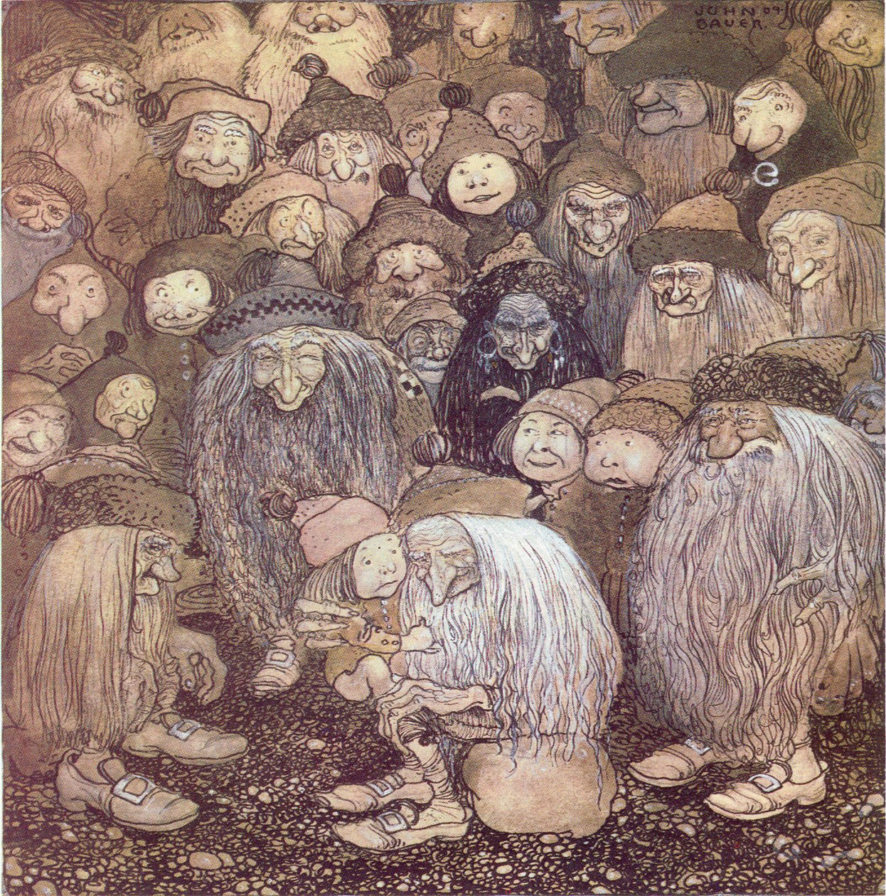 But how do I get into the mountain, the gnome boy asked av John Bauer