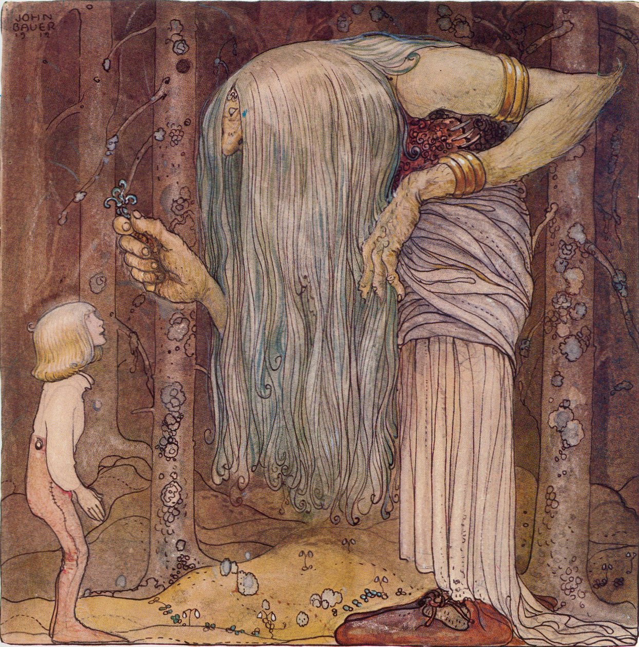Here is a piece of a troll herb which nobody else but me can find av John Bauer
