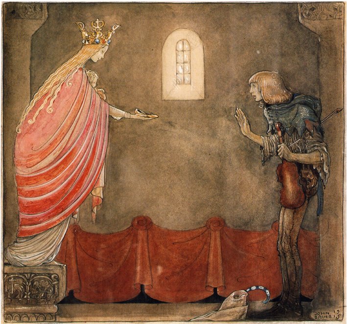 Spelmannen som fick Madonnans guldsko av John Bauer