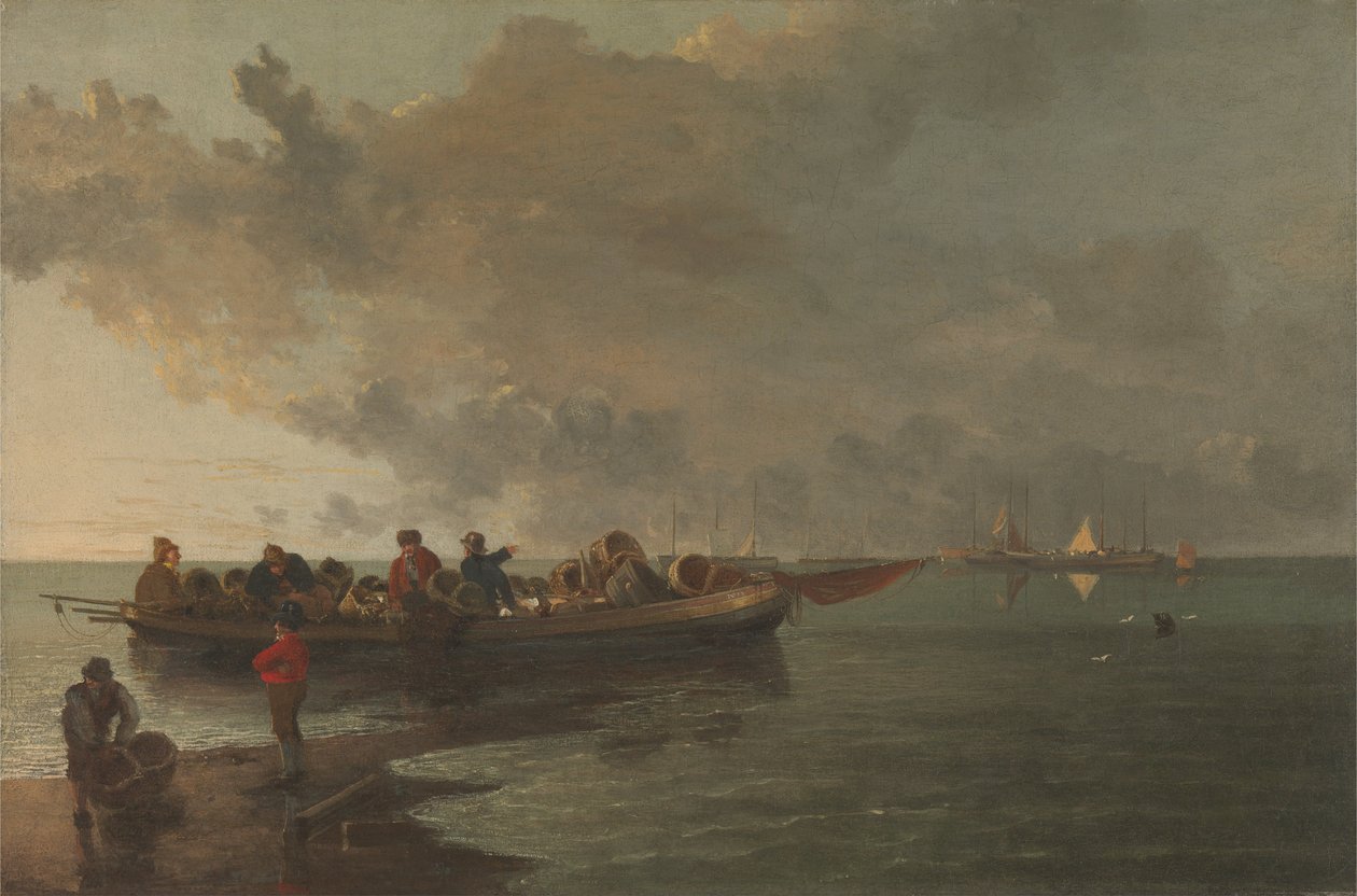 A Barge with a Wounded Soldier av John Crome