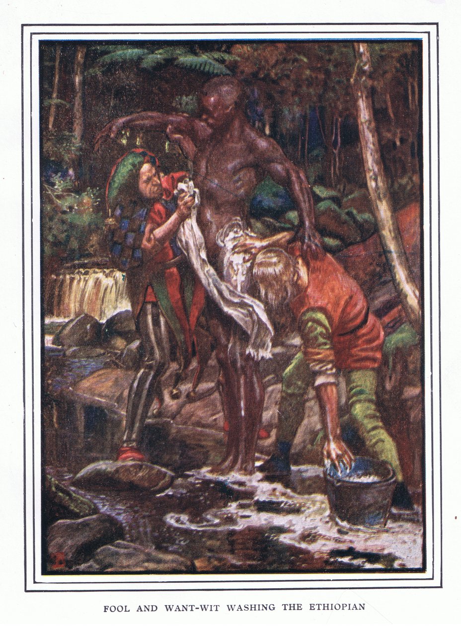 Fool and Want-Wit tvättar etiopiern av John Byam Liston Shaw