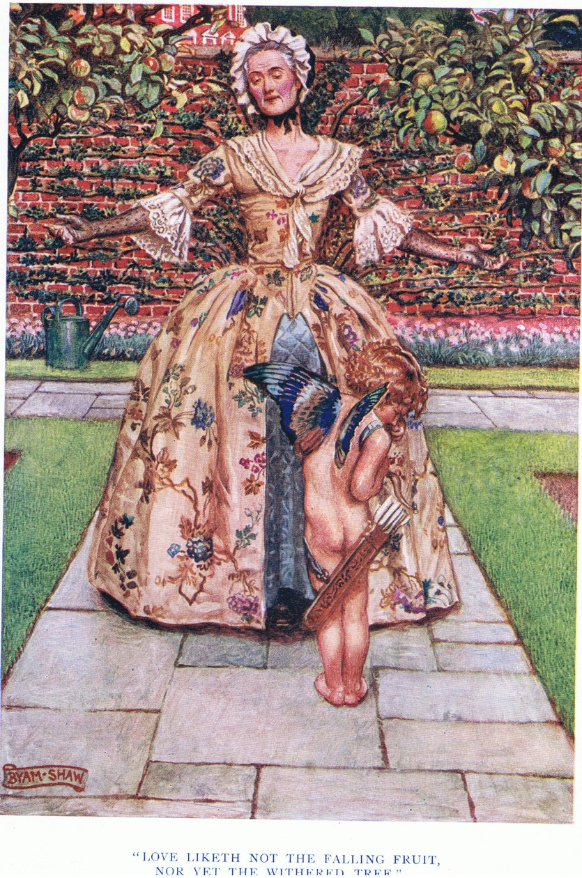 Kärleken gillar inte den fallande frukten, inte heller det vissna trädet, 1928 av John Byam Liston Shaw