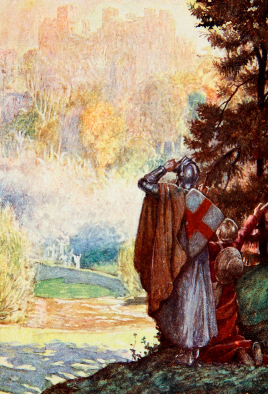 De var inom synhåll från staden som de gick till, illustration från 
