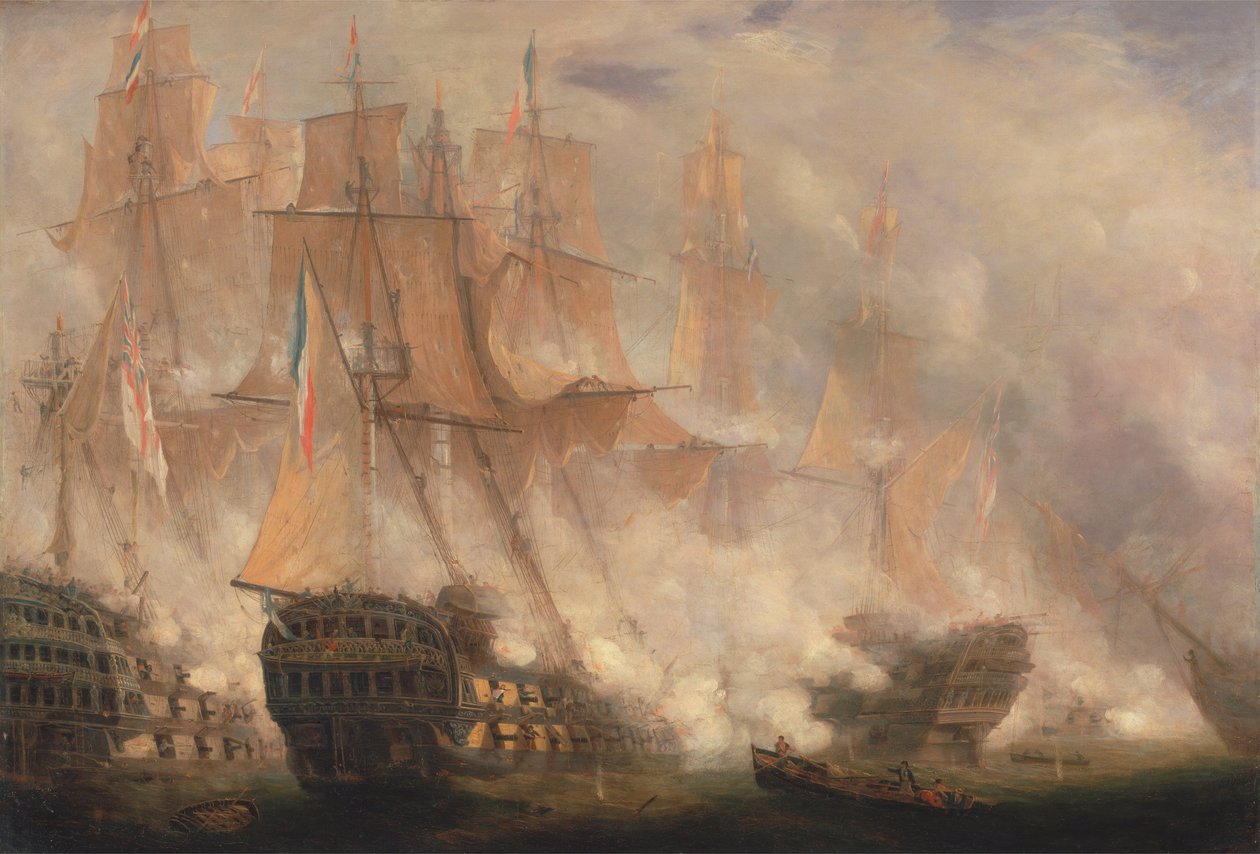 Slaget vid Trafalgar av John Christian Schetky