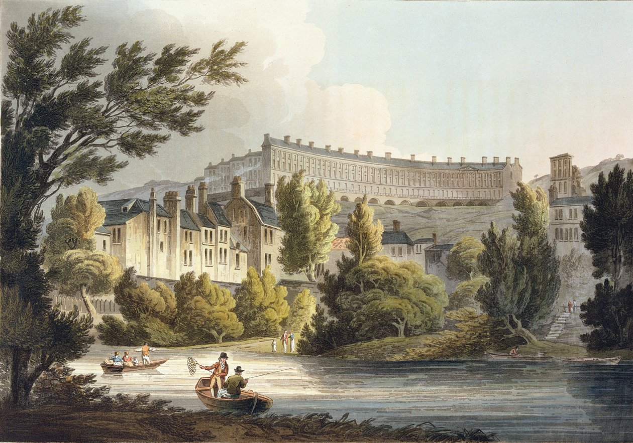 Bath Wick Ferry, från "Bath Illustrated by a Series of Views", graverad av John Hill (1770-1850) pub. av William Miller, 1805 (akvatint) av John Claude Nattes