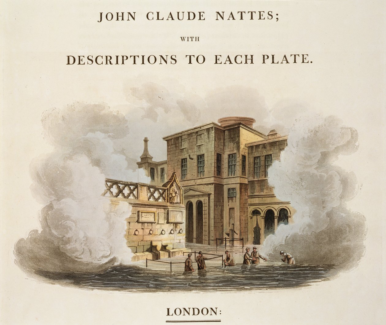 Take the Waters at Bath, frontispice till "Bath Illustrated by a Series of Views", graverad av John Hill (1770-1850) pub. av William Miller, 1805 (akvatint) av John Claude Nattes