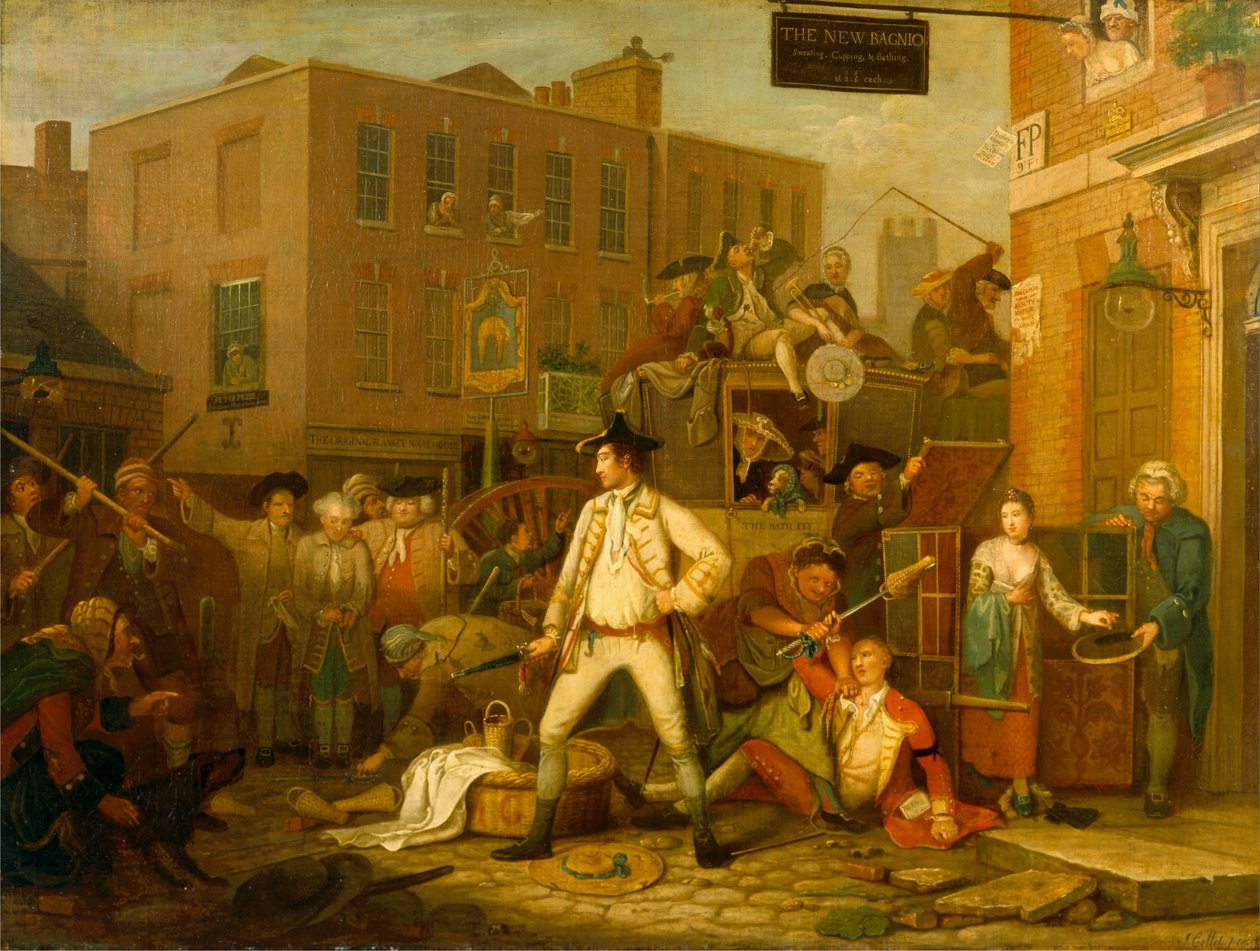 Scen på en London Street av John Collet