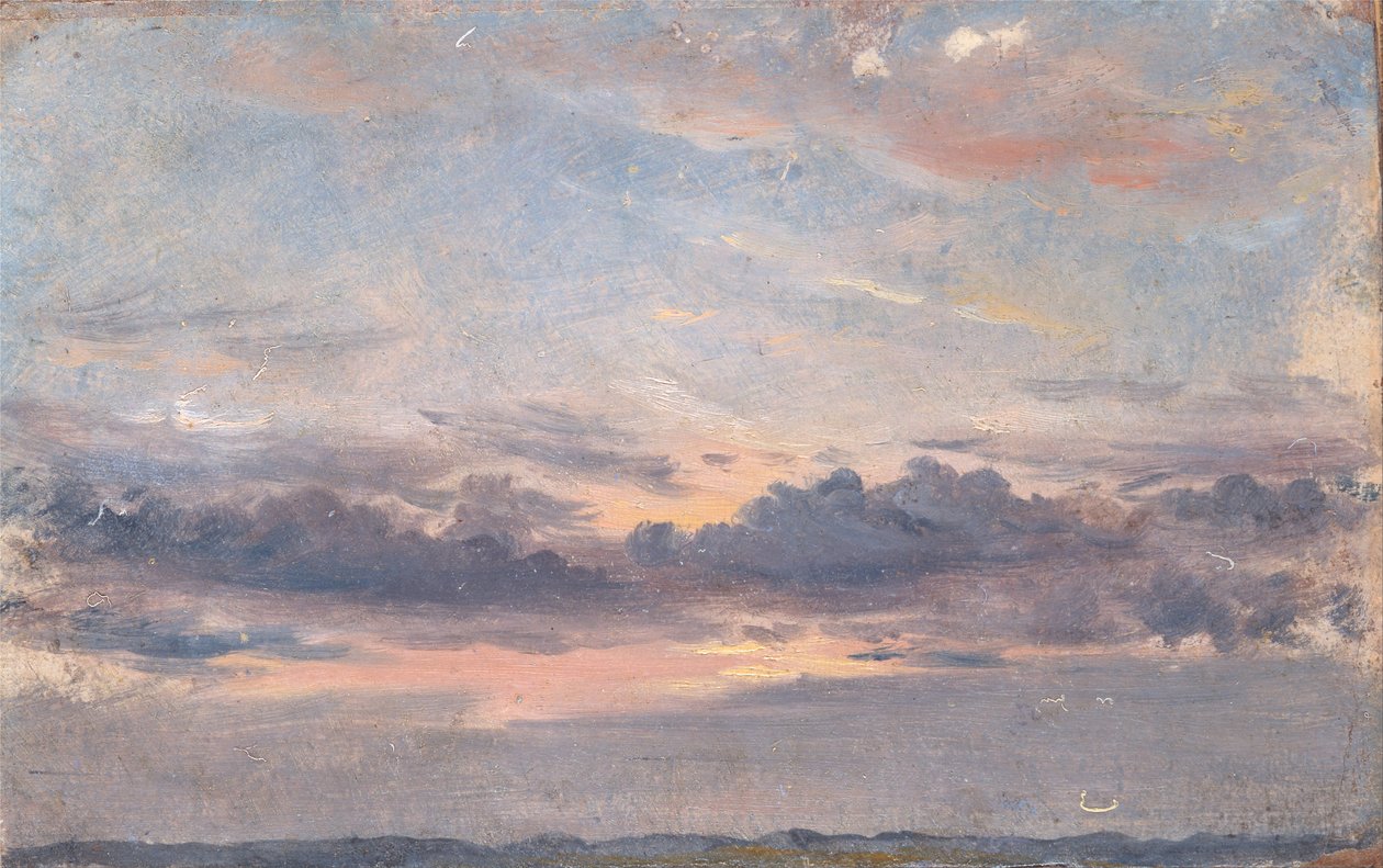 En molnstudie, solnedgång av John Constable