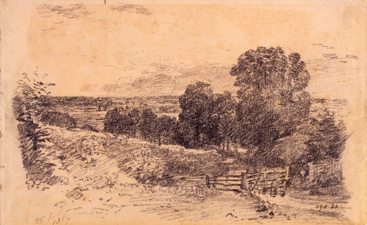 Ett körfält nära Östra Bergholt av John Constable