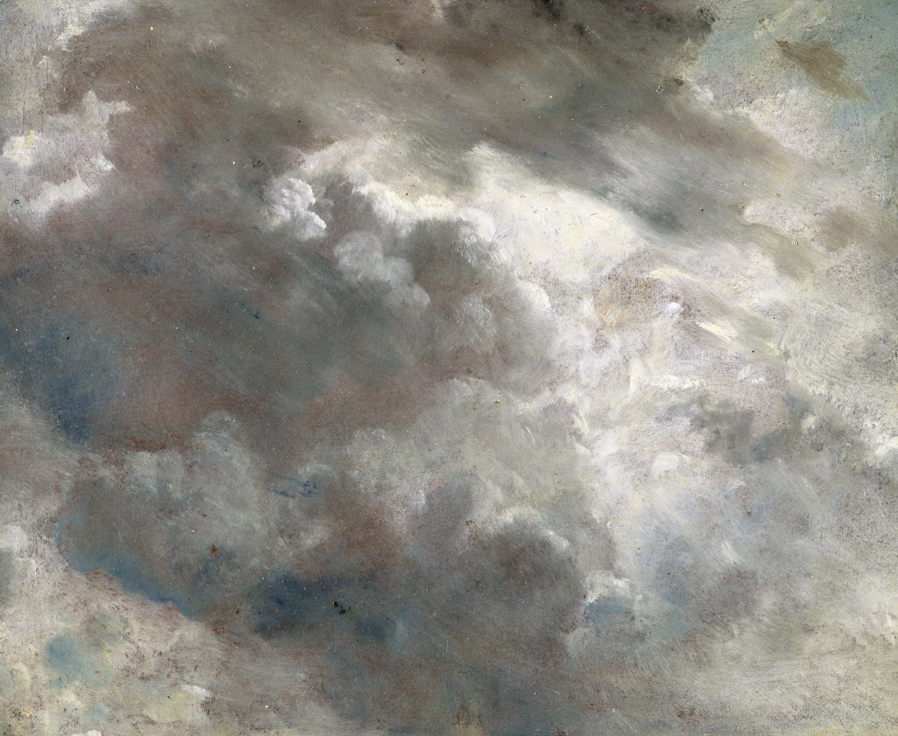 Cloud Study, 1821 (olja på papper fastställt på papper) av John Constable