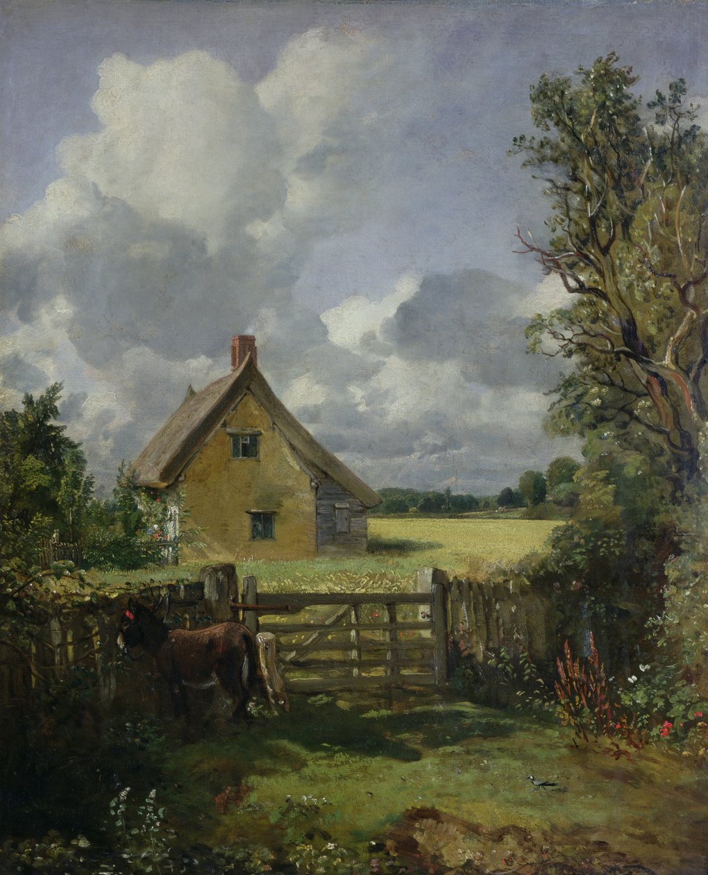 Stuga i ett majsfält, 1833 av John Constable