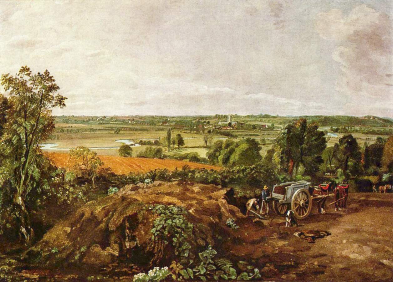 Das Stour-Tal mit der Kirche von Dedham av John Constable