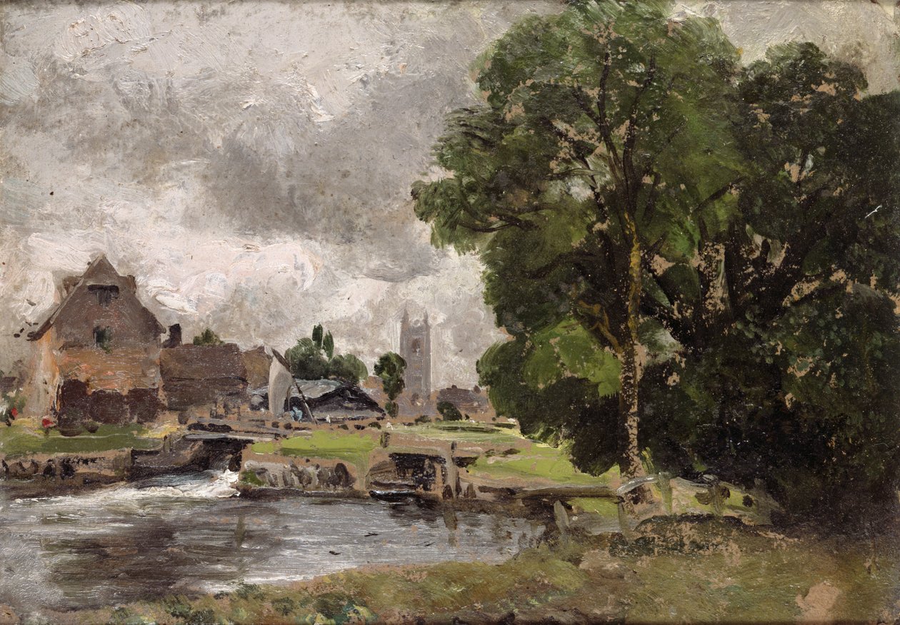 Dedham Lock och Mill av John Constable
