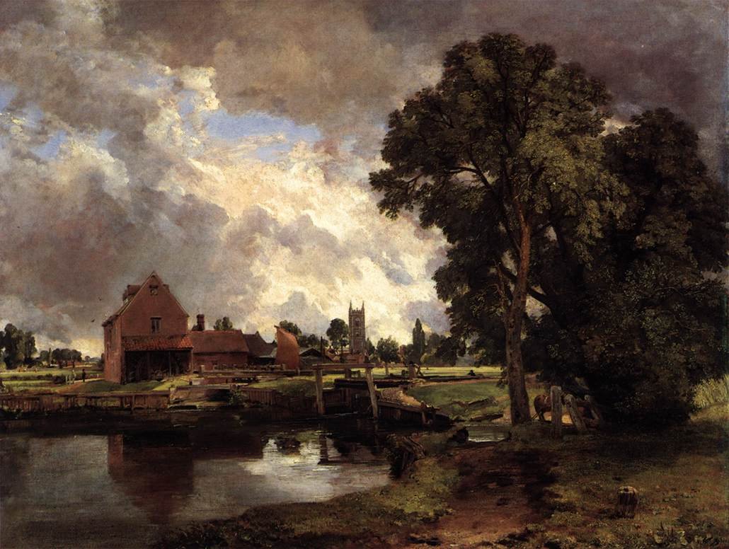 Dedham Lock och Mill av John Constable