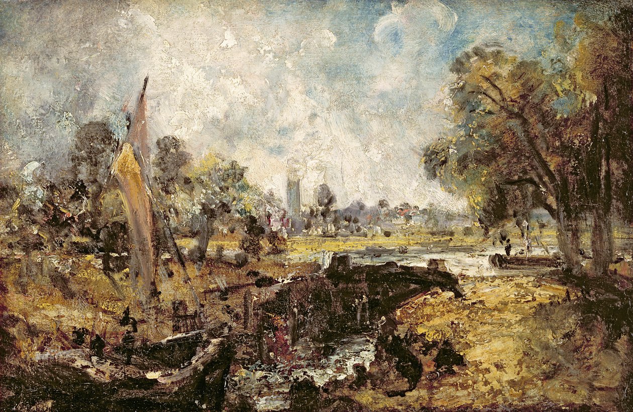 Dedham Lock, c.1820 (suau