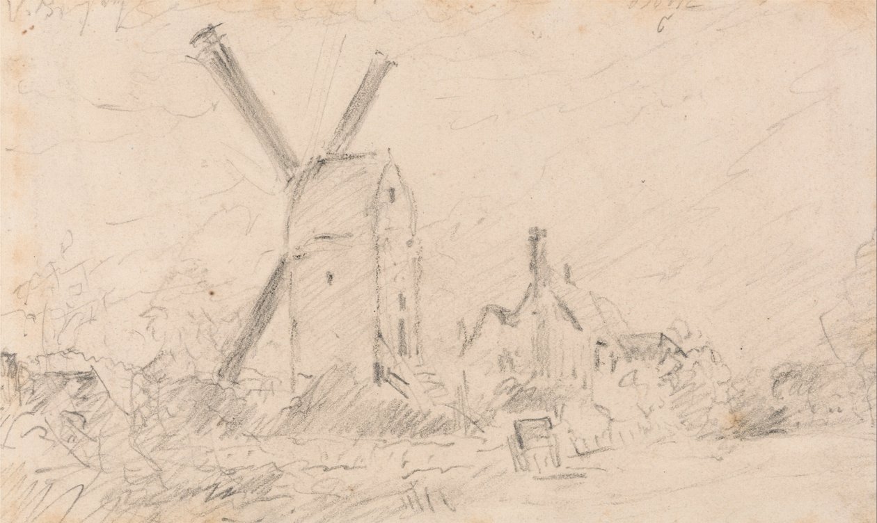 Landskap med väderkvarn av John Constable