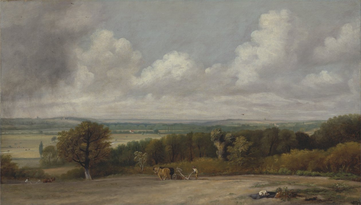 Plogar scen i Suffolk av John Constable