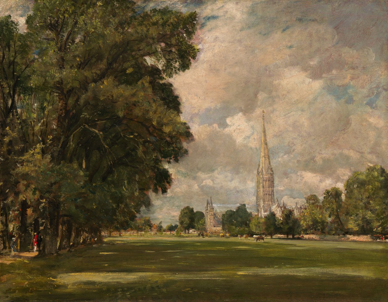 Salisbury Cathedral från Lower Marsh Close, 1820 av John Constable