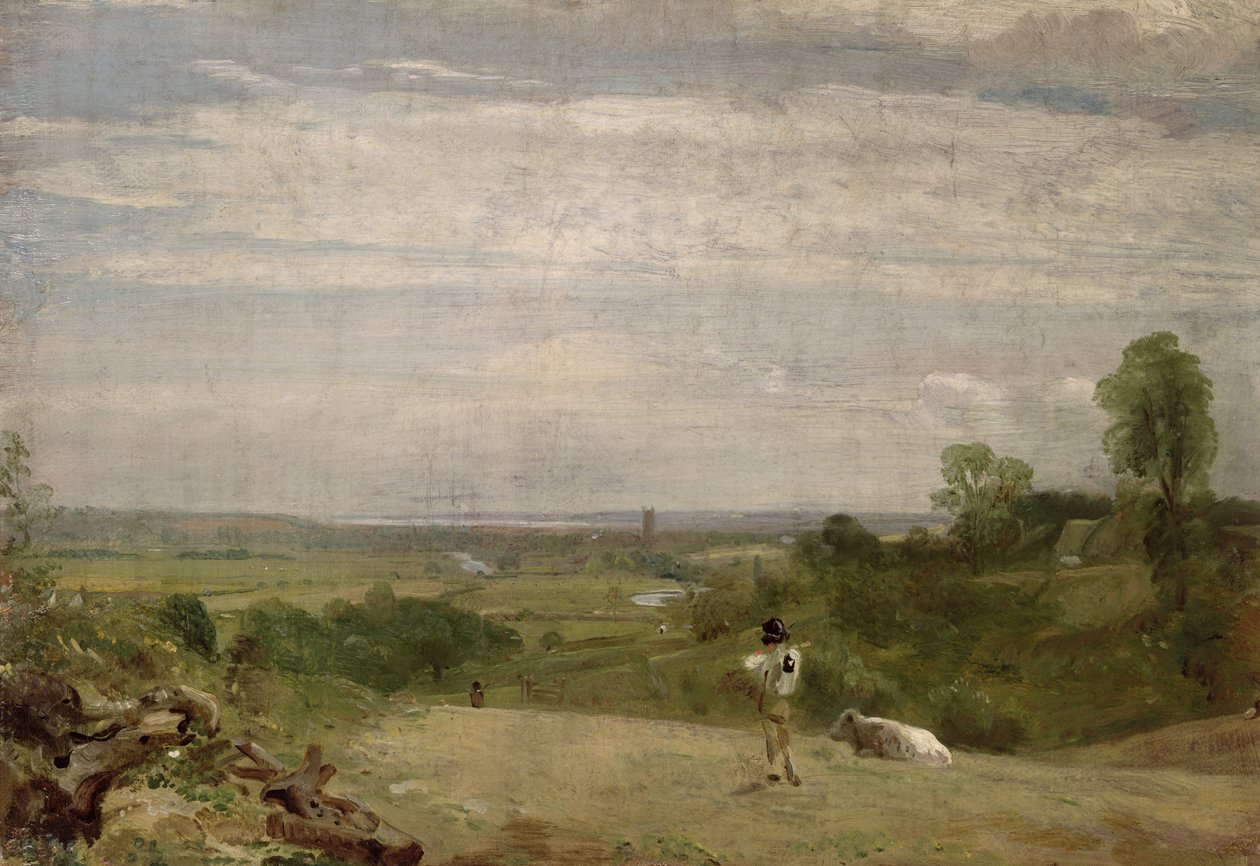 Sommarmorgon: Dedham från Langham av John Constable