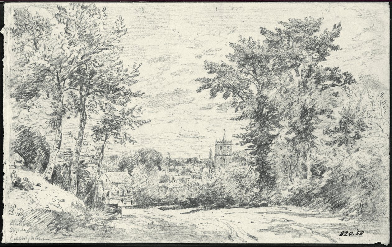 Entrén till Gillingham, Dorset (penna) av John Constable