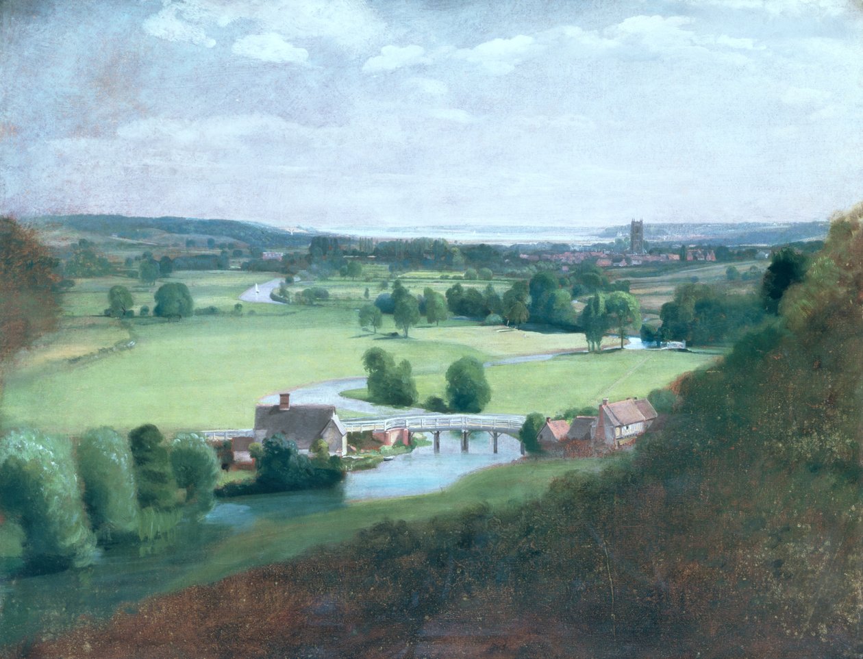 Stour-dalen med Dedham på avstånd, 1836-37 av John Constable