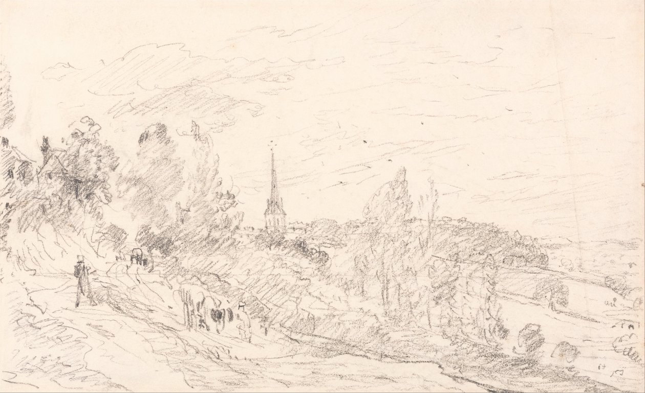 View near Arundel av John Constable