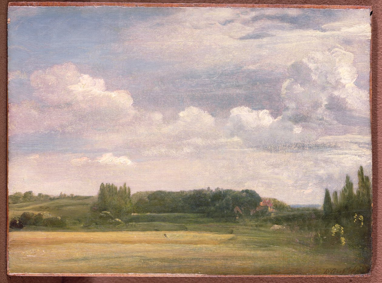 Vy mot prästgården, East Bergholt, 1813 av John Constable