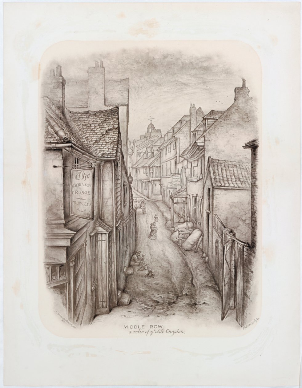 Middle Row, Croydon, 1875 (bläck) av John Corbet Anderson