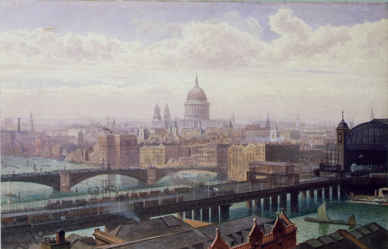 Vy över London som visar St Paul