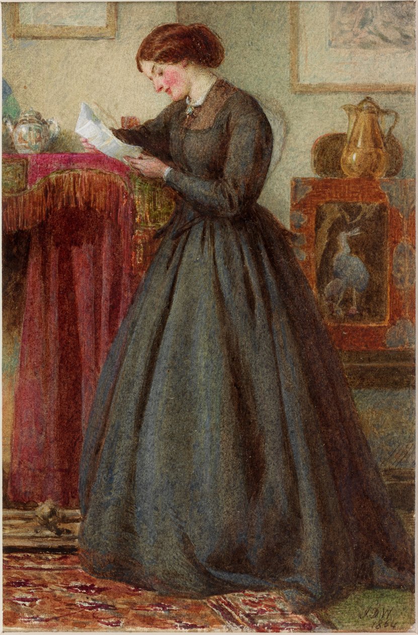Brevet (bläck och akvarell på kort) av John Dawson Watson