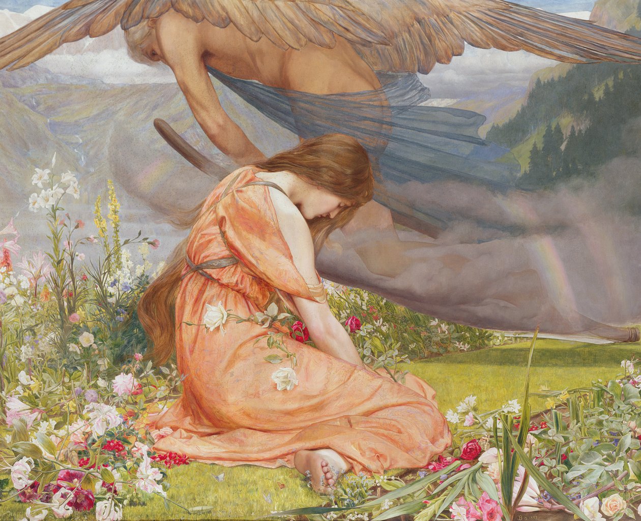 Adonis trädgård - Amoretta och tiden, 1887 av John Dickson Batten