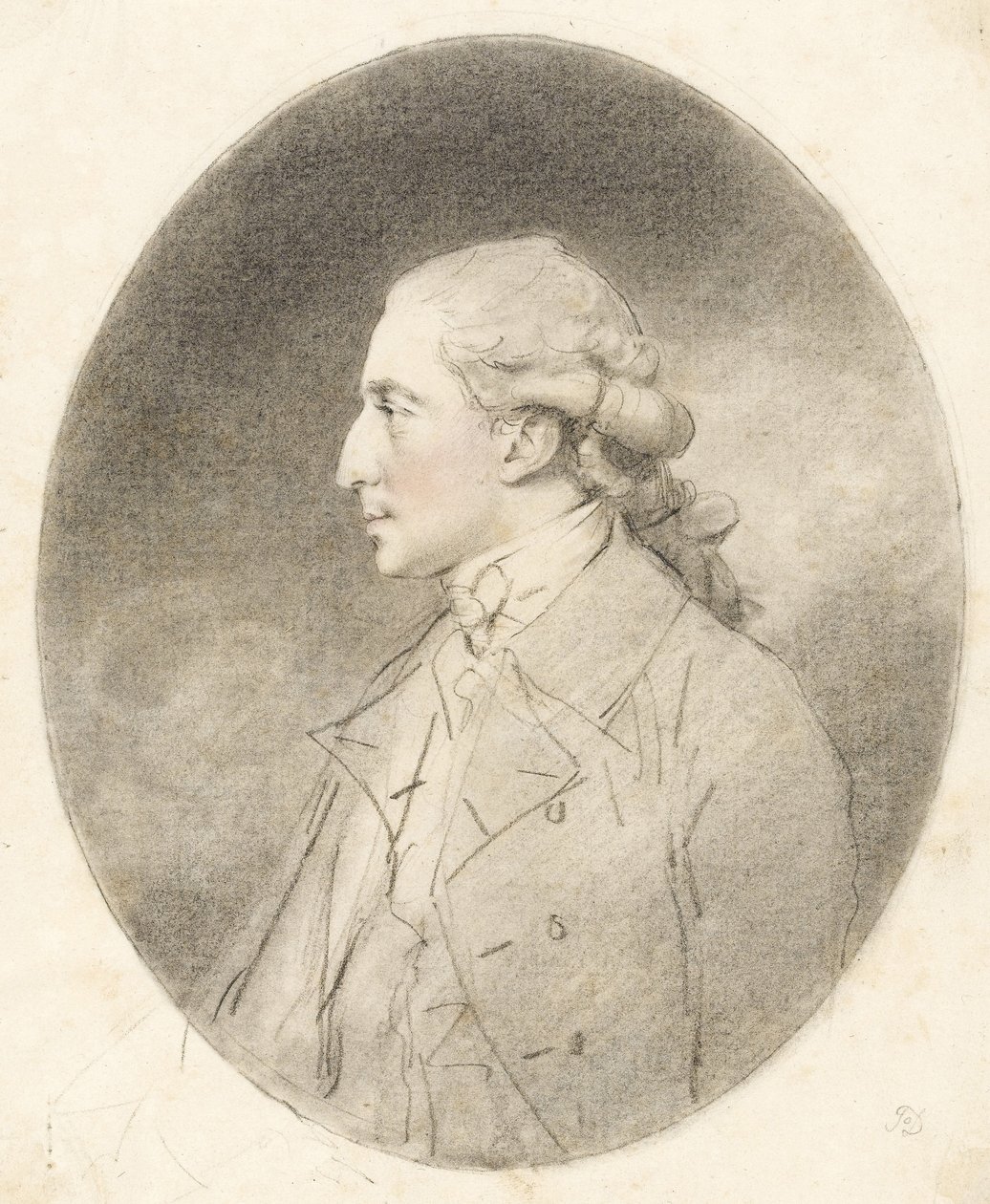 Andrew Robinson Stoney-Bowes, 1781 (röda och svarta krita på papper) av John Downman