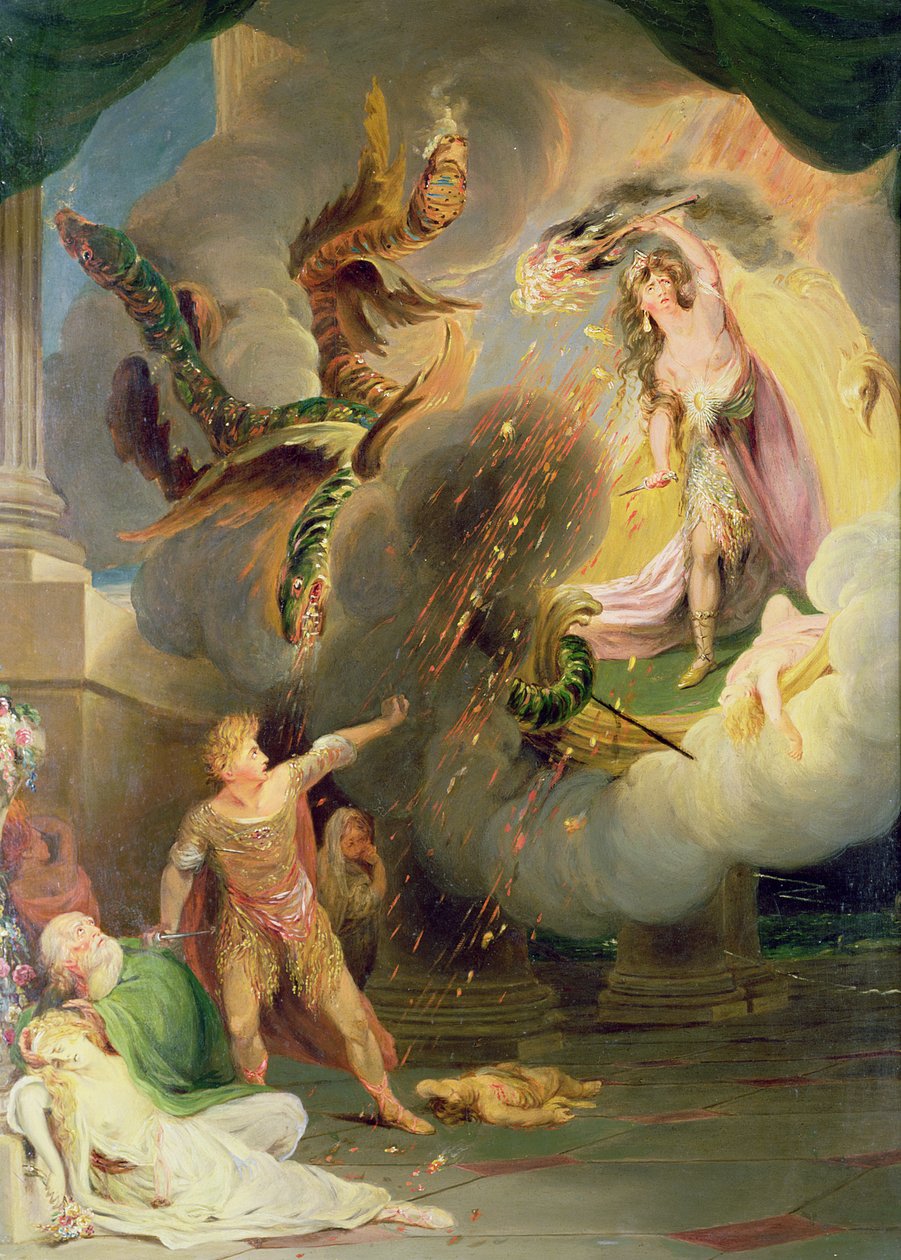 Jason och Medea (panel) av John Downman