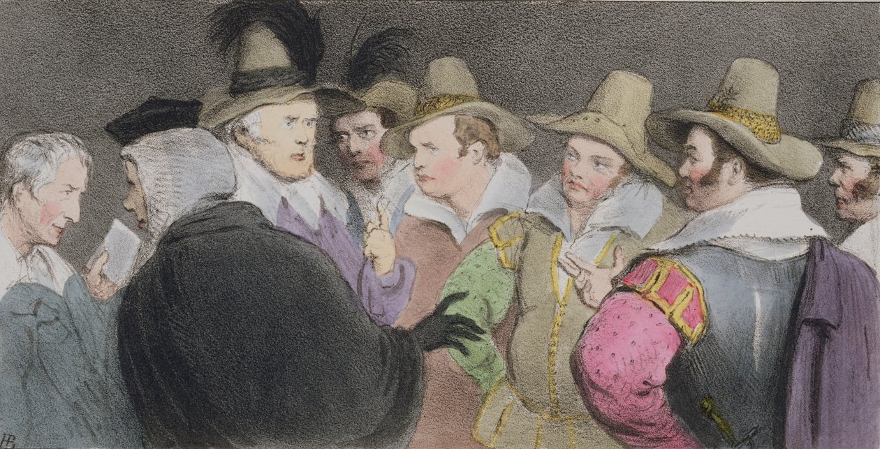Konspiration för att spränga parlamentet i luften, (HB Sketches nr 189), publicerad 1832. av John Doyle